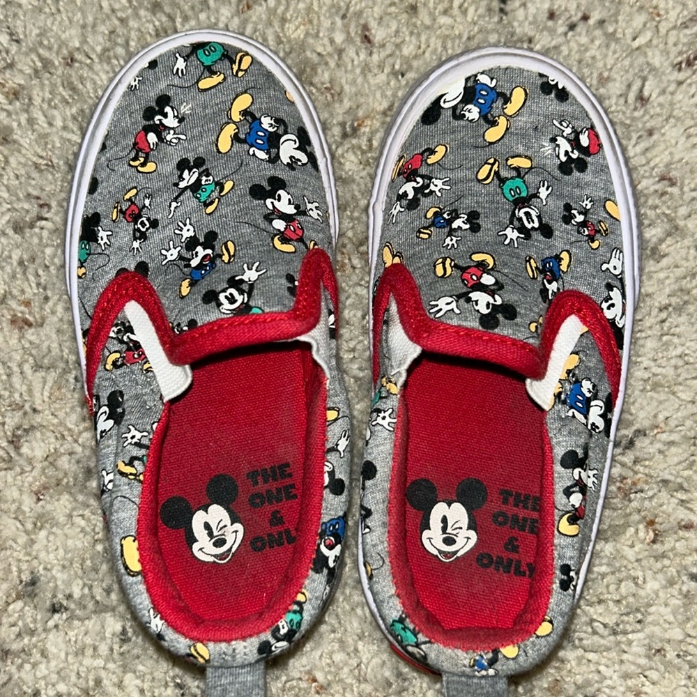 Disney Size 7/8 Mickey Slip-on Shoes